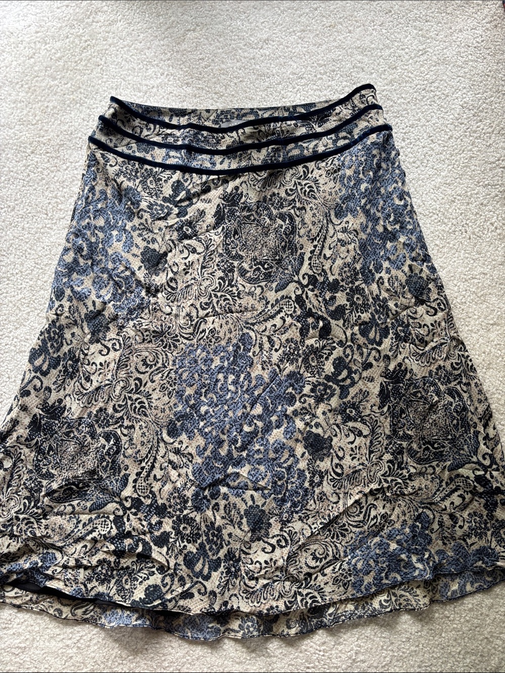 Ann Taylor Silk Flowy Boho Skirt